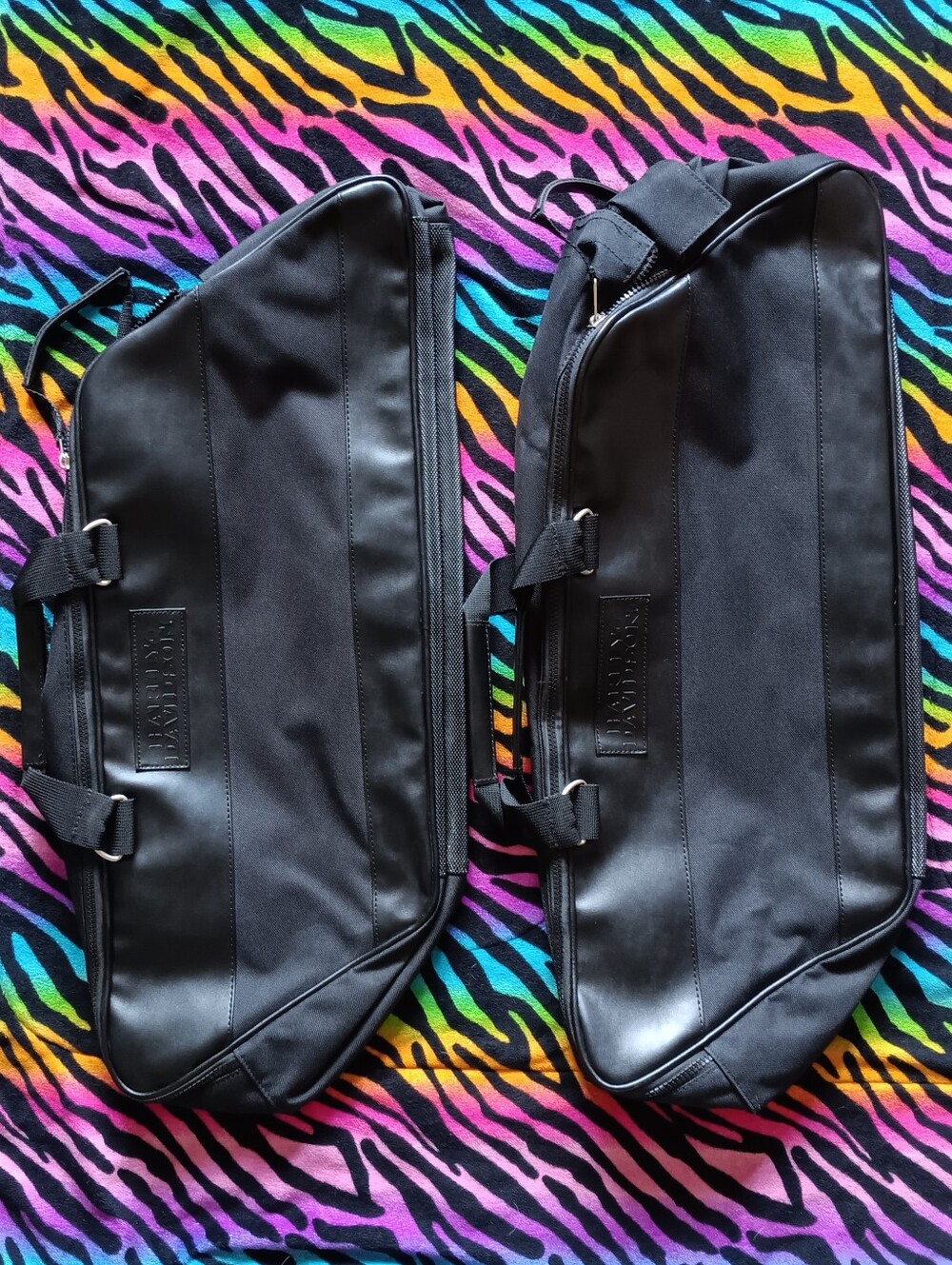 🖤🧡 Harley Davidson Touring Saddlebag Liners Leather Canvas OEM Biker Luggage
